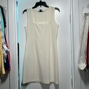 Boston Proper PS white square neck dress